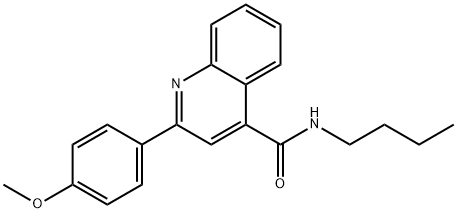 N-butyl-2-(4-methoxyphenyl)quinoline-4-carboxamide Struktur