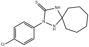 2-(4-chlorophenyl)-1,2,4-triazaspiro[4.6]undecane-3-thione Struktur