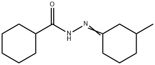 N-[(E)-(3-methylcyclohexylidene)amino]cyclohexanecarboxamide Struktur