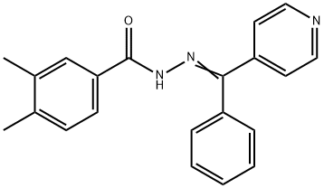 3,4-dimethyl-N-[(E)-[phenyl(pyridin-4-yl)methylidene]amino]benzamide Struktur