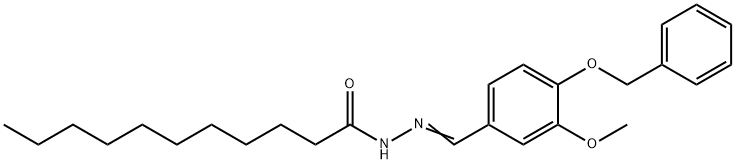 N-[(E)-(3-methoxy-4-phenylmethoxyphenyl)methylideneamino]undecanamide Struktur