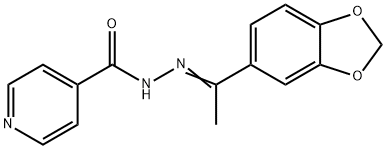 N-[(E)-1-(1,3-benzodioxol-5-yl)ethylideneamino]pyridine-4-carboxamide Struktur