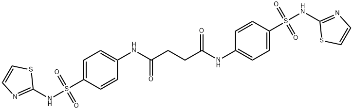 N,N'-bis[4-(1,3-thiazol-2-ylsulfamoyl)phenyl]butanediamide Struktur