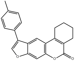 10-(4-methylphenyl)-1,2,3,4-tetrahydro-[1]benzofuro[6,5-c]isochromen-5-one Struktur