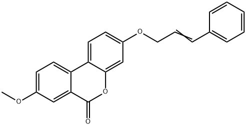 8-methoxy-3-[(E)-3-phenylprop-2-enoxy]benzo[c]chromen-6-one Struktur