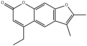 5-ethyl-2,3-dimethylfuro[3,2-g]chromen-7-one Struktur