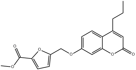 methyl 5-[(2-oxo-4-propylchromen-7-yl)oxymethyl]furan-2-carboxylate Struktur