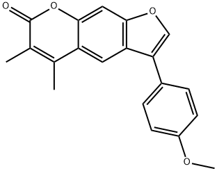 3-(4-methoxyphenyl)-5,6-dimethylfuro[3,2-g]chromen-7-one Struktur