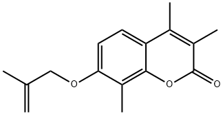 3,4,8-trimethyl-7-(2-methylprop-2-enoxy)chromen-2-one Struktur