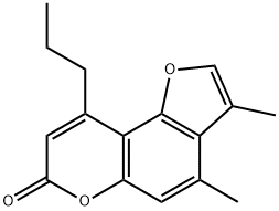 3,4-dimethyl-9-propylfuro[2,3-f]chromen-7-one Struktur