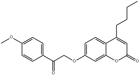 4-butyl-7-[2-(4-methoxyphenyl)-2-oxoethoxy]chromen-2-one Struktur