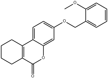 3-[(2-methoxyphenyl)methoxy]-7,8,9,10-tetrahydrobenzo[c]chromen-6-one Struktur