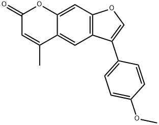 3-(4-methoxyphenyl)-5-methylfuro[3,2-g]chromen-7-one Struktur