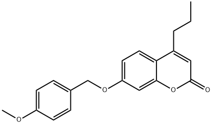 7-[(4-methoxyphenyl)methoxy]-4-propylchromen-2-one Struktur