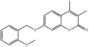 7-[(2-methoxyphenyl)methoxy]-3,4-dimethylchromen-2-one Struktur