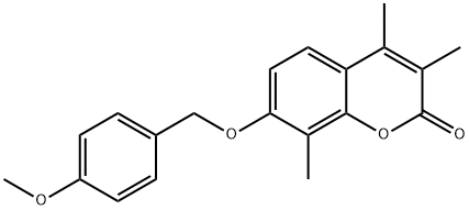 7-[(4-methoxyphenyl)methoxy]-3,4,8-trimethylchromen-2-one Struktur