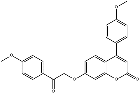 4-(4-methoxyphenyl)-7-[2-(4-methoxyphenyl)-2-oxoethoxy]chromen-2-one Struktur