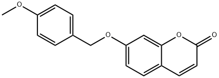 7-[(4-methoxyphenyl)methoxy]chromen-2-one Struktur