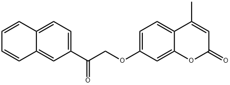 4-methyl-7-(2-naphthalen-2-yl-2-oxoethoxy)chromen-2-one Struktur