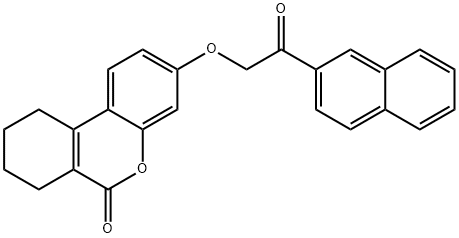 3-(2-naphthalen-2-yl-2-oxoethoxy)-7,8,9,10-tetrahydrobenzo[c]chromen-6-one Struktur