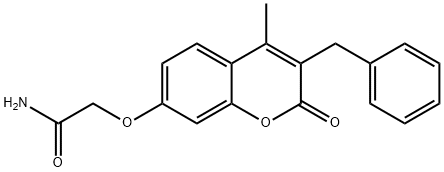 2-(3-benzyl-4-methyl-2-oxochromen-7-yl)oxyacetamide Struktur