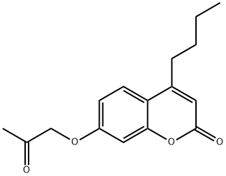 4-butyl-7-(2-oxopropoxy)chromen-2-one Struktur