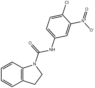 N-(4-chloro-3-nitrophenyl)-2,3-dihydroindole-1-carboxamide Struktur