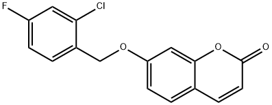 7-[(2-chloro-4-fluorophenyl)methoxy]chromen-2-one Struktur