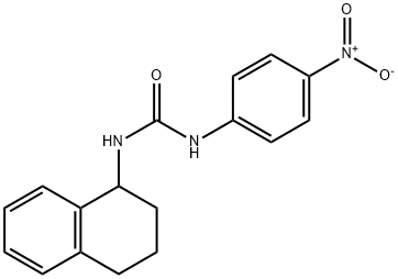 1-(4-nitrophenyl)-3-(1,2,3,4-tetrahydronaphthalen-1-yl)urea Struktur