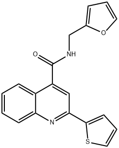 N-(furan-2-ylmethyl)-2-thiophen-2-ylquinoline-4-carboxamide Struktur