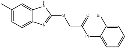 N-(2-bromophenyl)-2-[(6-methyl-1H-benzimidazol-2-yl)sulfanyl]acetamide Struktur