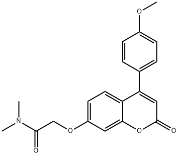 2-[4-(4-methoxyphenyl)-2-oxochromen-7-yl]oxy-N,N-dimethylacetamide Struktur