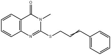 3-methyl-2-[(E)-3-phenylprop-2-enyl]sulfanylquinazolin-4-one Struktur