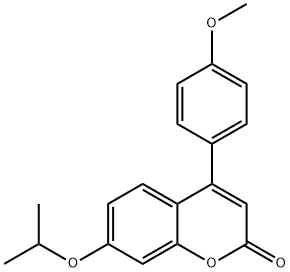 4-(4-methoxyphenyl)-7-propan-2-yloxychromen-2-one Struktur