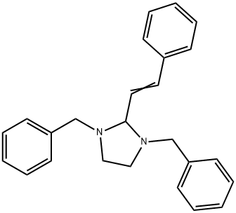 1,3-dibenzyl-2-[(E)-2-phenylethenyl]imidazolidine Struktur