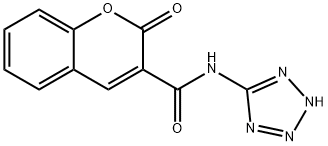 2-oxo-N-(2H-tetrazol-5-yl)chromene-3-carboxamide Struktur