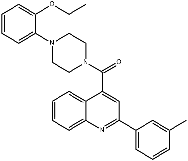 [4-(2-ethoxyphenyl)piperazin-1-yl]-[2-(3-methylphenyl)quinolin-4-yl]methanone Struktur