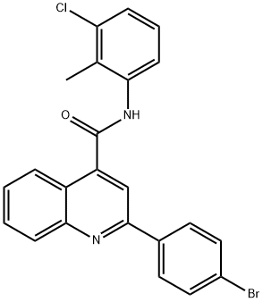 2-(4-bromophenyl)-N-(3-chloro-2-methylphenyl)quinoline-4-carboxamide Struktur