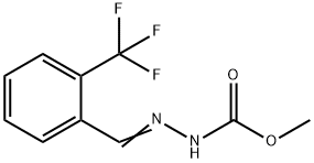 methyl N-[(E)-[2-(trifluoromethyl)phenyl]methylideneamino]carbamate Struktur