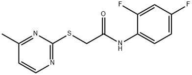 N-(2,4-difluorophenyl)-2-(4-methylpyrimidin-2-yl)sulfanylacetamide Struktur