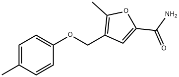 5-methyl-4-[(4-methylphenoxy)methyl]furan-2-carboxamide Struktur