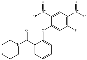 [2-(5-fluoro-2,4-dinitrophenoxy)phenyl]-morpholin-4-ylmethanone Struktur