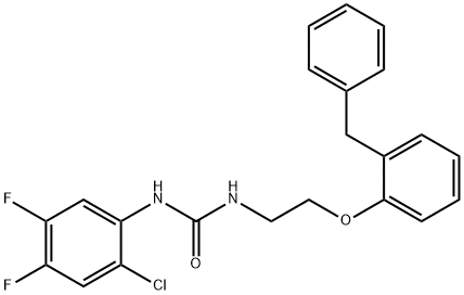 1-[2-(2-benzylphenoxy)ethyl]-3-(2-chloro-4,5-difluorophenyl)urea Struktur