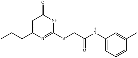 N-(3-methylphenyl)-2-[(4-oxo-6-propyl-1H-pyrimidin-2-yl)sulfanyl]acetamide Struktur