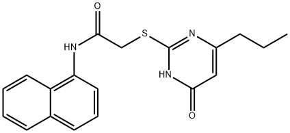 N-naphthalen-1-yl-2-[(4-oxo-6-propyl-1H-pyrimidin-2-yl)sulfanyl]acetamide Struktur