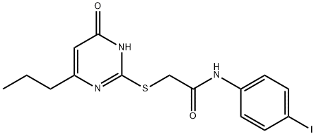 N-(4-iodophenyl)-2-[(4-oxo-6-propyl-1H-pyrimidin-2-yl)sulfanyl]acetamide Struktur