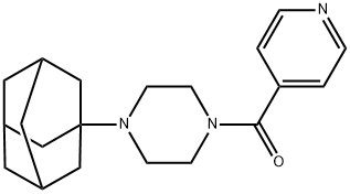 [4-(1-adamantyl)piperazin-1-yl]-pyridin-4-ylmethanone Struktur