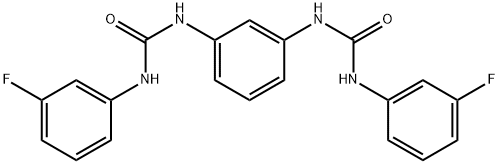 1-(3-fluorophenyl)-3-[3-[(3-fluorophenyl)carbamoylamino]phenyl]urea Struktur