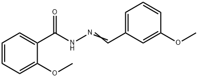 2-methoxy-N-[(E)-(3-methoxyphenyl)methylideneamino]benzamide Struktur