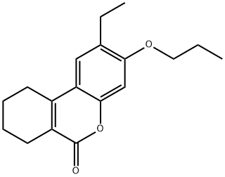 2-ethyl-3-propoxy-7,8,9,10-tetrahydrobenzo[c]chromen-6-one Struktur